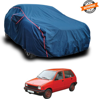 GOSHIV-car and bike accessories Car Cover For Maruti Suzuki 800 Uniq (With Mirror Pockets)(Blue)