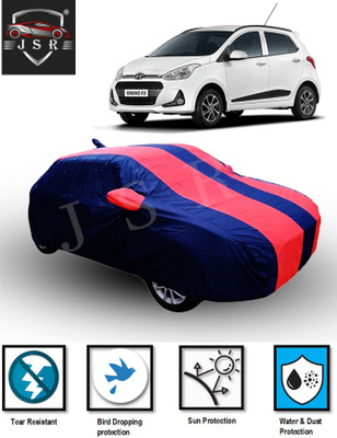 J S R Car Cover For Hyundai Grand i10 (With Mirror Pockets)(Red, Blue)