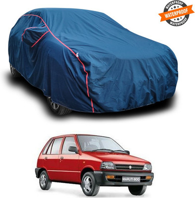 GOSHIV-car and bike accessories Car Cover For Maruti Suzuki 800 Std. LPG (With Mirror Pockets)(Blue)