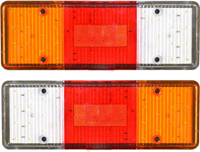 Allpartssource Rear Combination Tail Lamp 12V LED Set Suitable for Universal Vehicles Car Reflector Light(Red, White, Yellow)