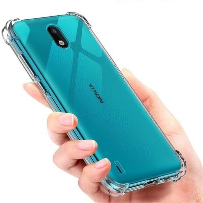 SmartLike Back Cover for Nokia C01 Plus(Transparent, Grip Case, Silicon, Pack of: 1)