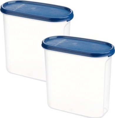 Signoraware Plastic Grocery Container  - 1.7 L(Pack of 2, White, Blue)