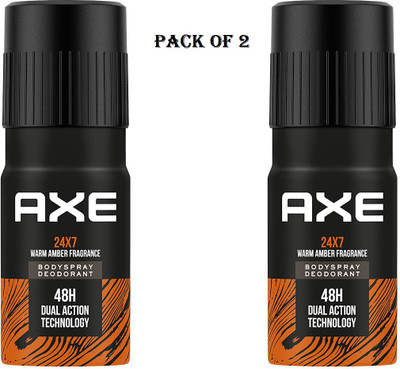 AXE Recharge 24*7 (150ml each) - Pack of 2 Deodorant Spray  -  For Men(300 ml, Pack of 2)