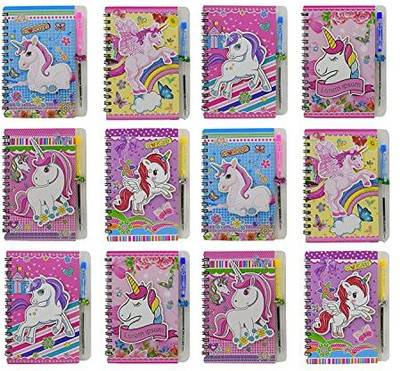 Tera13 unicorn A3 Diary ruled 50 Pages(Multicolor, Pack of 12)
