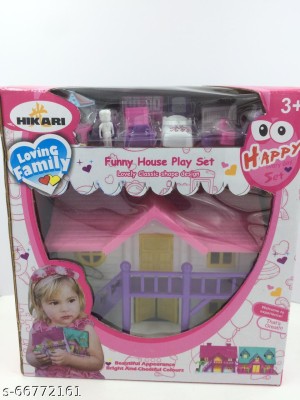 Mahi Zone Funny House Play Set-Doll House Set House_B72(Multicolor)