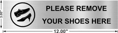 SEF Graphix Please Remove Your Shoe Emergency Sign