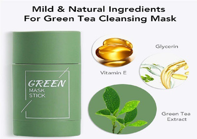 GFSU Green Tea Face Clay Stick Mask for Smoothing and Cleansing MUD MASK(40 g)
