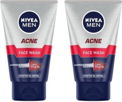 NIVEA ACNE REMOVES IMPURITIES FIGHT DIRT OIL FACE WASH 100 ML X 2 Face Wash(200 g)