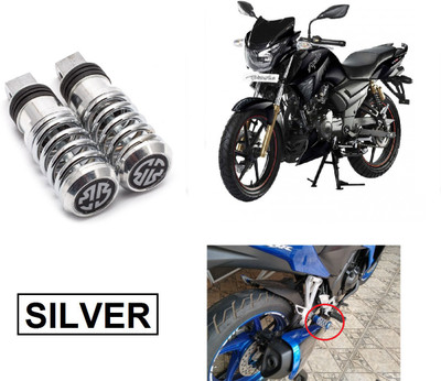 SRPHERE Motorcycle Aluminum Rear Spring Footrest Pegs Pedal Foot Rest(Silver)