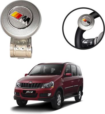 Oshotto Metal Car Steering Knob(Silver)