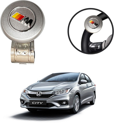 Oshotto Metal Car Steering Knob(Silver)