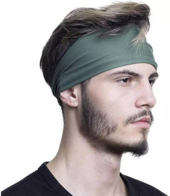 plutoprom RUNNING ATHLETIC Workout/Exercise,Stretch & Moisture Wicking Head Band (Green) Head Band(Green)