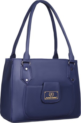 perfect leather Women Blue Shoulder Bag