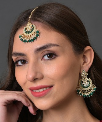 SOHI Alloy Gold-plated Green Jewellery Set(Pack of 1)