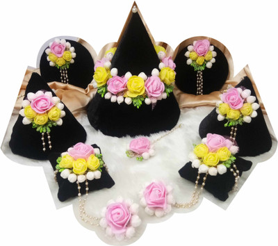 Amali Designs Fabric Yellow, Multicolor Jewellery Set(Pack of 1)