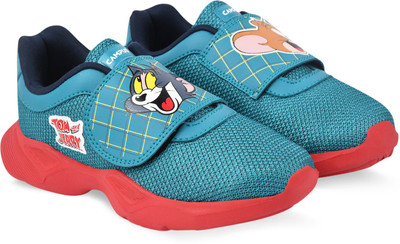CAMPUS Tom & Jerry Boys & Girls Velcro Running Shoes(Blue, 7 - 8 Years)