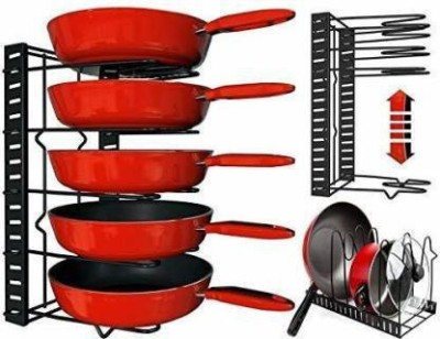 nunki trend Utensil Kitchen Rack Iron Multipurpose pan and Pot tawa Rack Holder Stand Plate Dish lid Tray Utensils