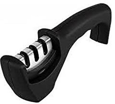 EBOFAB Utility Sharpening 3 in 1 Knife Sharpening Tool for Grip Three Slots Knife Sharpening Steel(Stainless Steel)