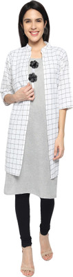 KB CREATION Women Printed Ethnic Dress Kurta(White)