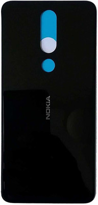Uzcell Nokia 5.1 Plus Mobile Housing Glass Back Panel(Black)