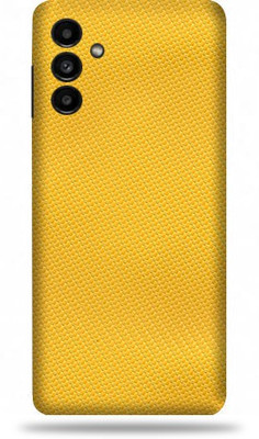 OggyBaba Samsung Galaxy A13 5G Mobile Skin(Yellow Carbon Fiber Skin With Ultra Matte Finish)