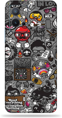 OggyBaba Vivo Y75 5G Mobile Skin(Zombie Graffiti Multicolor Skin With Ultra Matte Finish)