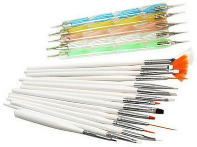 Jay Hari 20pcs Nail Art Design Dotting Painting Drawing UV Polish Brush Pen Tools Set Kit(Multi)