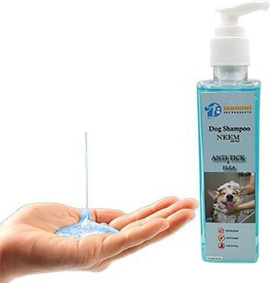 Jainsons Pet Products 500ML Dog Shampoo NEEM Anti Tick & Flea Shampoo, Fast Acting Treatment Flea and Tick Neem Dog Shampoo(0.5 ml)