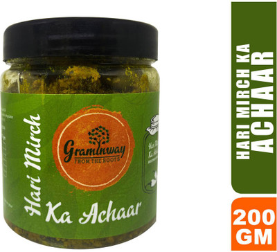 Graminway Hari Mirch Achar | Green Chilli Pickle(200 g)
