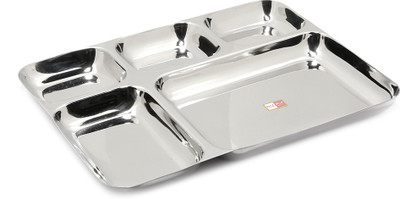 KCL Partition Plate - Model - Pratham 5 in1 - 1 Unit (Diameter -31 Cm) (20Guage) Dinner Plate