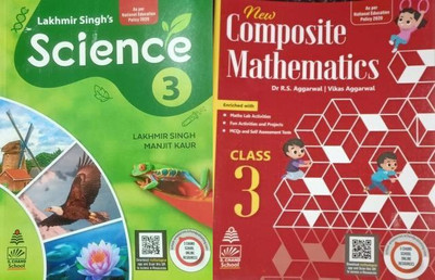 New Composite Mathematics & Science Class 3 For (2022-2023) Examination (Paperback, Dr. R.S Aggarwal, Vikas Aggarwal)(paperpack, Aggarwal & Lakhmir Singh)