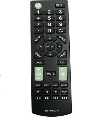 BhalTech LED LCD TV NS-RC4NA-18 TV Compatible for  Insignia Remote Controller(Black)