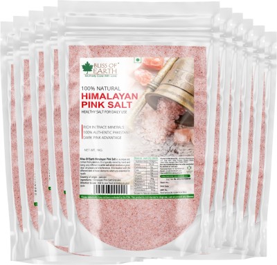 Bliss of Earth 10KG Authentic Himalayan Pink Salt for Healthy Cooking & Weight Loss Himalayan Pink Salt(10 kg, Pack of 10)