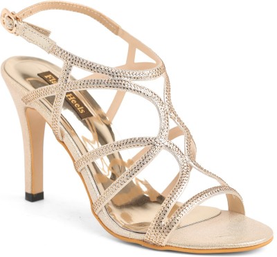 flat n heels Women Gold Heels