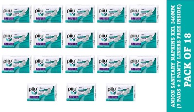 Piiu Cottony Soft Rash Free Ultra Thin Anion Sanitary Pad XXL 340mm (Pack of 18) Sanitary Pad(Pack of 116)