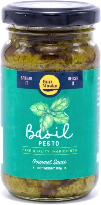 Bun Maska Basil Pesto Sauce for Pasta, No Added Colors Sauce(190 g)