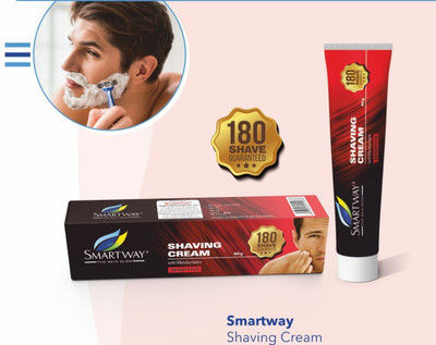 Smartway SHAVING WITH MOISTURISERS SENSITIVE CREAM IN 60GM, (PACK OF 3)(60 g)