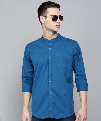 STUDIO NEXX Men Solid Casual Blue Shirt