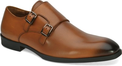 SAN FRISSCO Outdoor|PremiumQuality|Lightweight|stylish|Comfortable|Formal Shoes For Men Monk Strap For Men(Tan)