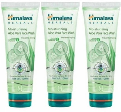 HIMALAYA Moisturizing Aloe Vera - (Pack of 3)  (300 ml) Face Wash(300 ml)