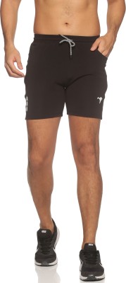 HPS Sports Solid Men Black Sports Shorts