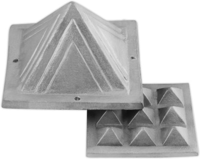 vastu-vigyan Vastu Zinc 2 Layer Pyramid For Home And Office / Vastu Remedy { Pack of 1 } Decorative Showpiece  -  5.8 cm(Metal, Silver)