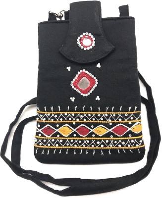 SriAoG Black Sling Bag Handicrafted Style handmade Sling bag for Women Crossbody Long Strap Purse