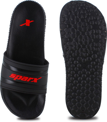 Sparx Men Flip Flops(Black , 9)
