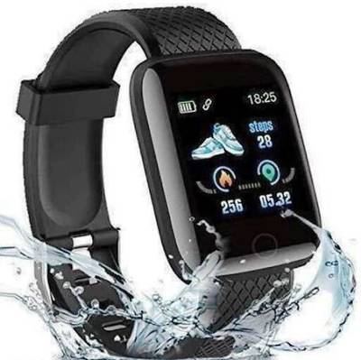 Tech ID116 Smartwatch  (Black Strap, Free Size)