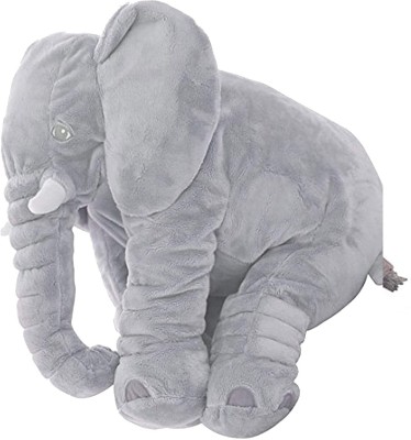 Patly Elephant Soft Toy for Baby of Plush Material Hugging Pillow for Toddlers  - 60 cm(Grey)