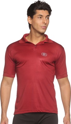 HPS Sports Solid Men Polo Neck Maroon T-Shirt