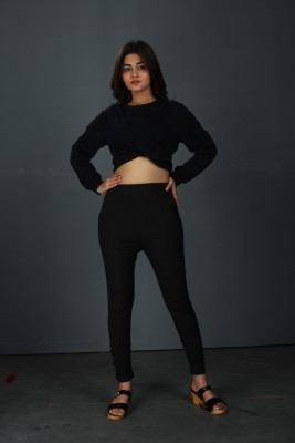JustE Prix Tapered Women Black Trousers
