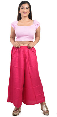 DUI KONNA Regular Fit Women Pink Trousers