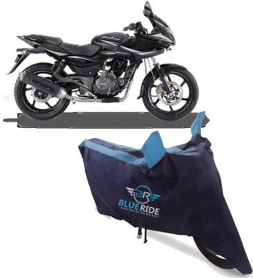 BLUERIDE Two Wheeler Cover for Bajaj(Pulsar 220F, Blue)